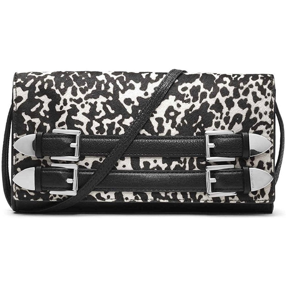 NWT MICHAEL Michael Kors Robin Calf Hair Leather Clutch